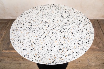 round terrazzo stone effect table